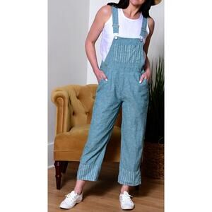 Goddess Gear hemp and organic cotton overalls Pacific Stripe